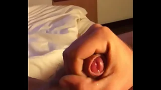 Gayteen jerkoff and cumshot